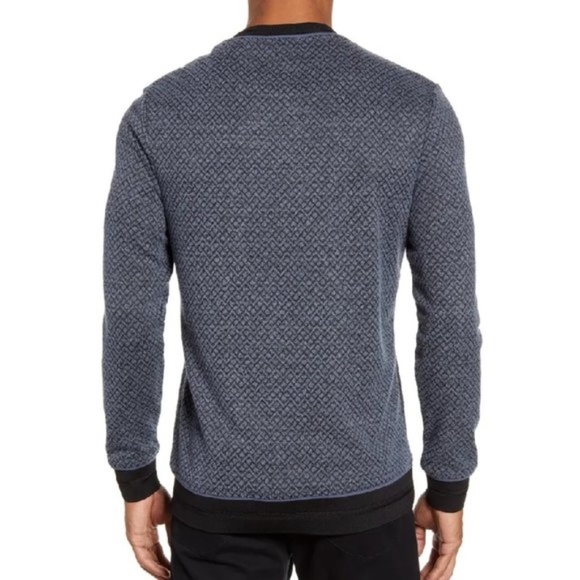 Vince Camuto Slim Fit Diamond Textured Sweater - Picture 2 of 7